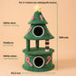 Maße Katzen-Weihnachtsbaum: 144 cm hoch, 55,5 cm breit, Höhle oben Ø 18 cm bis 9 kg, Plattform bis 13,6 kg
